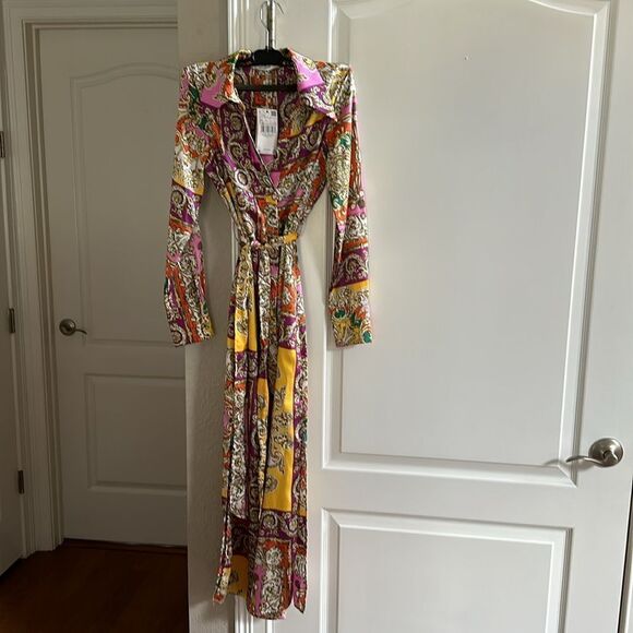 Mango Baroque print dress Travolta 2 NWT IN PACKAGING - Picture 4 of 6